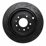 R1 Concepts 07-12 Ford Edge Rear Right Drilled & Slotted Black Brake Rotor by R1 Concepts RNC-633-80067R