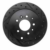 R1 Concepts 07-12 Ford Edge Rear Right Drilled & Slotted Black Brake Rotor by R1 Concepts RNC-633-80067R
