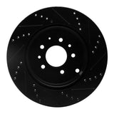 R1 Concepts 07-15 Mazda CX-9 Rear Left Drilled & Slotted Black Brake Rotor by R1 Concepts RNC-633-80068L