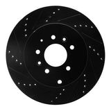 R1 Concepts 07-15 Mazda CX-9 Rear Left Drilled & Slotted Black Brake Rotor by R1 Concepts RNC-633-80068L