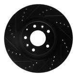 R1 Concepts 07-15 Mazda CX-9 Front Left Drilled & Slotted Black Brake Rotor by R1 Concepts RNC-633-80069L