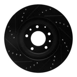 R1 Concepts 07-15 Mazda CX-9 Front Right Drilled & Slotted Black Brake Rotor by R1 Concepts RNC-633-80069R