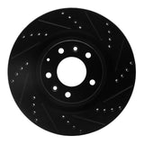 R1 Concepts 07-15 Mazda CX-9 Front Right Drilled & Slotted Black Brake Rotor by R1 Concepts RNC-633-80069R