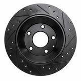 R1 Concepts 13-18 Mazda Cx-5 Rear Left Drilled & Slotted Black Brake Rotor by R1 Concepts RNC-633-80070L
