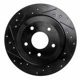 R1 Concepts 13-18 Mazda Cx-5 Rear Left Drilled & Slotted Black Brake Rotor by R1 Concepts RNC-633-80070L