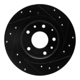 R1 Concepts 16-18 Mazda CX-3 Rear Left Drilled & Slotted Black Brake Rotor by R1 Concepts RNC-633-80075L