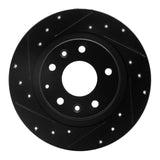 R1 Concepts 16-18 Mazda CX-3 Rear Left Drilled & Slotted Black Brake Rotor by R1 Concepts RNC-633-80075L