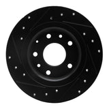 R1 Concepts 16-18 Mazda CX-3 Rear Right Drilled & Slotted Black Brake Rotor by R1 Concepts RNC-633-80075R