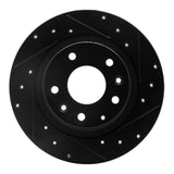 R1 Concepts 16-18 Mazda CX-3 Rear Right Drilled & Slotted Black Brake Rotor by R1 Concepts RNC-633-80075R