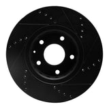 R1 Concepts 16-25 Mazda CX-5 Front Left Drilled & Slotted Black Brake Rotor by R1 Concepts RNC-633-80076L