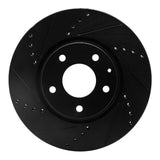R1 Concepts 16-25 Mazda CX-5 Front Left Drilled & Slotted Black Brake Rotor by R1 Concepts RNC-633-80076L