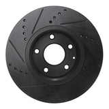 R1 Concepts 16-25 Mazda 6 Front Right Drilled & Slotted Black Brake Rotor
