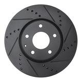 R1 Concepts 16-25 Mazda 6 Front Right Drilled & Slotted Black Brake Rotor