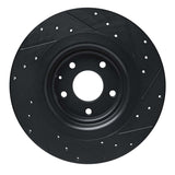 R1 Concepts 16-23 Mazda CX-9 Rear Left Drilled & Slotted Black Brake Rotor by R1 Concepts RNC-633-80077L