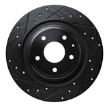 R1 Concepts 16-23 Mazda CX-9 Rear Left Drilled & Slotted Black Brake Rotor by R1 Concepts RNC-633-80077L