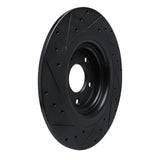 R1 Concepts 16-23 Mazda CX-9 Rear Right Drilled & Slotted Black Brake Rotor by R1 Concepts RNC-633-80077R