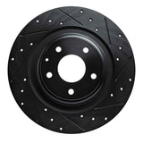 R1 Concepts 16-23 Mazda CX-9 Rear Right Drilled & Slotted Black Brake Rotor by R1 Concepts RNC-633-80077R