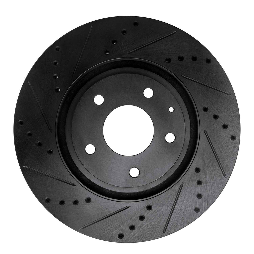 R1 Concepts 16-25 Mazda 6 Front Left Drilled & Slotted Black Brake ...