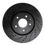 R1 Concepts 16-25 Mazda 6 Front Left Drilled & Slotted Black Brake Rotor by R1 Concepts RNC-633-80078L