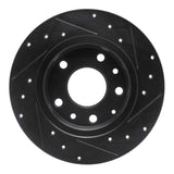 R1 Concepts 14-25 Mazda 3 Rear Left Drilled & Slotted Black Brake Rotor by R1 Concepts RNC-633-80079L