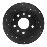 R1 Concepts 14-25 Mazda 3 Rear Left Drilled & Slotted Black Brake Rotor by R1 Concepts RNC-633-80079L