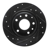 R1 Concepts 14-25 Mazda 3 Rear Right Drilled & Slotted Black Brake Rotor by R1 Concepts RNC-633-80079R