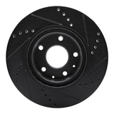 R1 Concepts 19-25 Mazda CX-30 Front Left Drilled & Slotted Black Brake Rotor by R1 Concepts RNC-633-80081L