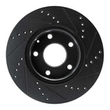 R1 Concepts 19-25 Mazda 3 Front Left Drilled & Slotted Black Brake Rotor by R1 Concepts RNC-633-80082L
