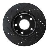 R1 Concepts 19-25 Mazda 3 Front Right Drilled & Slotted Black Brake Rotor by R1 Concepts RNC-633-80082R