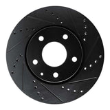 R1 Concepts 19-25 Mazda 3 Front Right Drilled & Slotted Black Brake Rotor by R1 Concepts RNC-633-80082R