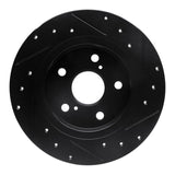 R1 Concepts 11-16 Scion TC Rear Left Drilled & Slotted Black Brake Rotor by R1 Concepts RNC-633-91000L