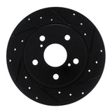 R1 Concepts 11-16 Scion TC Rear Right Drilled & Slotted Black Brake Rotor by R1 Concepts RNC-633-91000R