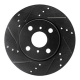 R1 Concepts 12-15 Scion IQ Front Left Drilled & Slotted Black Brake Rotor by R1 Concepts RNC-633-91001L