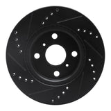 R1 Concepts 12-15 Scion IQ Front Right Drilled & Slotted Black Brake Rotor by R1 Concepts RNC-633-91001R