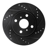 R1 Concepts 12-15 Scion IQ Front Right Drilled & Slotted Black Brake Rotor by R1 Concepts RNC-633-91001R