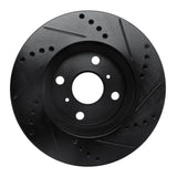 R1 Concepts 04-06 Scion XB Front Left Drilled & Slotted Black Brake Rotor by R1 Concepts RNC-633-91002L