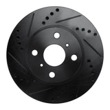 R1 Concepts 04-06 Scion XB Front Left Drilled & Slotted Black Brake Rotor by R1 Concepts RNC-633-91002L