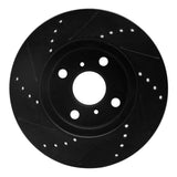 R1 Concepts 04-06 Scion XB Front Right Drilled & Slotted Black Brake Rotor by R1 Concepts RNC-633-91002R