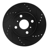 R1 Concepts 04-06 Scion XB Front Right Drilled & Slotted Black Brake Rotor by R1 Concepts RNC-633-91002R