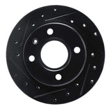R1 Concepts 96-15 Ford Fiesta (Mexico) Front Left Drilled & Slotted Black Brake Rotor by R1 Concepts RNC-633-92005L