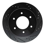 R1 Concepts 15-17 Mitsubishi Montero Limited (Mexico) Rear Right Drilled & Slotted Black Brake Rotor by R1 Concepts RNC-633-92006R
