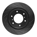 R1 Concepts 08-17 Mitsubishi Montero Limited (Mexico) Front Right Drilled & Slotted Black Brake Rotor by R1 Concepts RNC-633-92007R