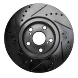 R1 Concepts 09-15 Toyota Corolla (Mexico) Front Right Drilled & Slotted Black Brake Rotor by R1 Concepts RNC-633-92009R