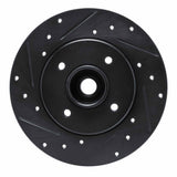 R1 Concepts 02-10 Renault CLIO (Mexico) Rear Left Drilled & Slotted Black Brake Rotor