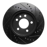 R1 Concepts 10-17 Volkswagen AMAROK (Mexico) Front Left Drilled & Slotted Black Brake Rotor by R1 Concepts RNC-633-92019L
