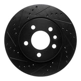 R1 Concepts 10-17 Volkswagen AMAROK (Mexico) Front Left Drilled & Slotted Black Brake Rotor by R1 Concepts RNC-633-92019L