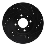 R1 Concepts 06-11 Fiat Panda (Mexico) Front Left Drilled & Slotted Black Brake Rotor by R1 Concepts RNC-633-92030L