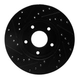 R1 Concepts 02-07 Nissan X-Trail (Mexico) Front Right Drilled & Slotted Black Brake Rotor by R1 Concepts RNC-633-92033R