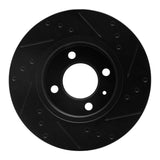 R1 Concepts 09-17 Volkswagen SAVEIRO (Mexico) Front Left Drilled & Slotted Black Brake Rotor by R1 Concepts RNC-633-92038L