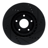 R1 Concepts 10-14 Renault SAFRANE (Mexico) Front Left Drilled & Slotted Black Brake Rotor by R1 Concepts RNC-633-92039L